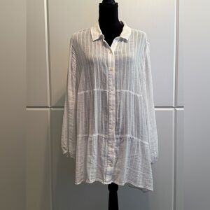 Style & Co. White Textured Blouse